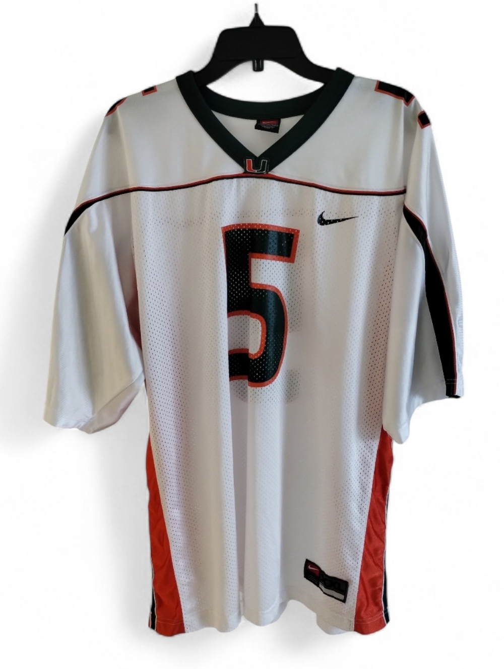 Vintage Miami Hurricanes Football Andre Johnson Road Jersey #5 Nike Size 2XL